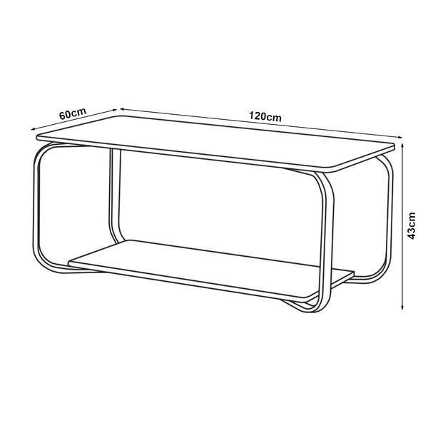 Table basse Kolta 120 x 60 x 43 cm [en.casa]