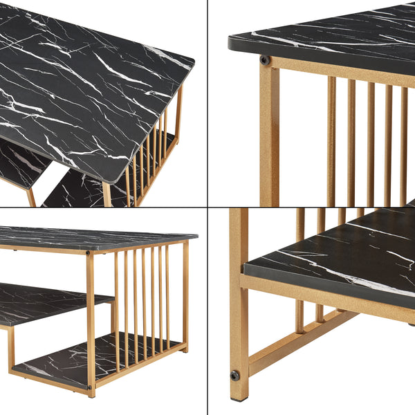 Table basse Klibro acier [en.casa] 