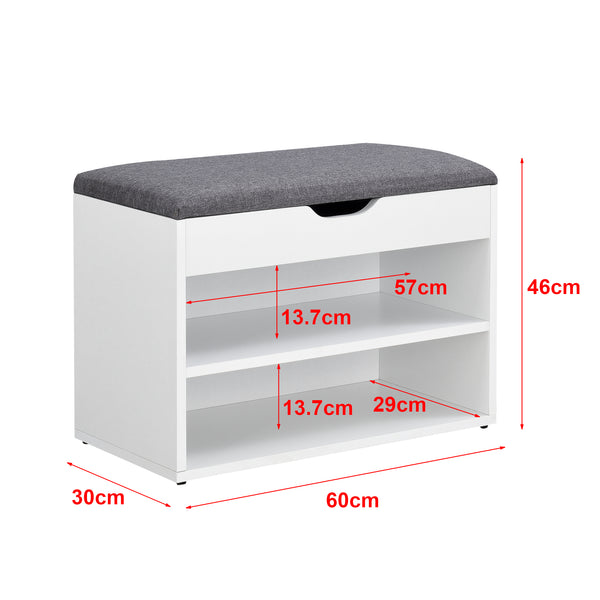 Banc à Chaussures Gentofte 46 x 60 x 30 cm Couleurs différentes [en.casa]