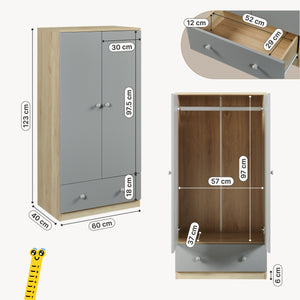 Armoire enfant Beldinupp 123 x 60 x 40 cm [en.casa]