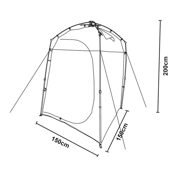 Tente de douche Ayas 150 x 150 x 200 cm pro.tec