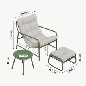 Tuinmeubelset Trerdfjoa 3-delig tuinset [en.casa]