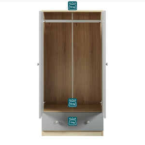 Armoire enfant Beldinupp 123 x 60 x 40 cm [en.casa]