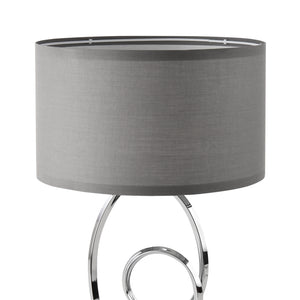 Lampe de table Torquay E14 métal polyester chrome gris lux.pro