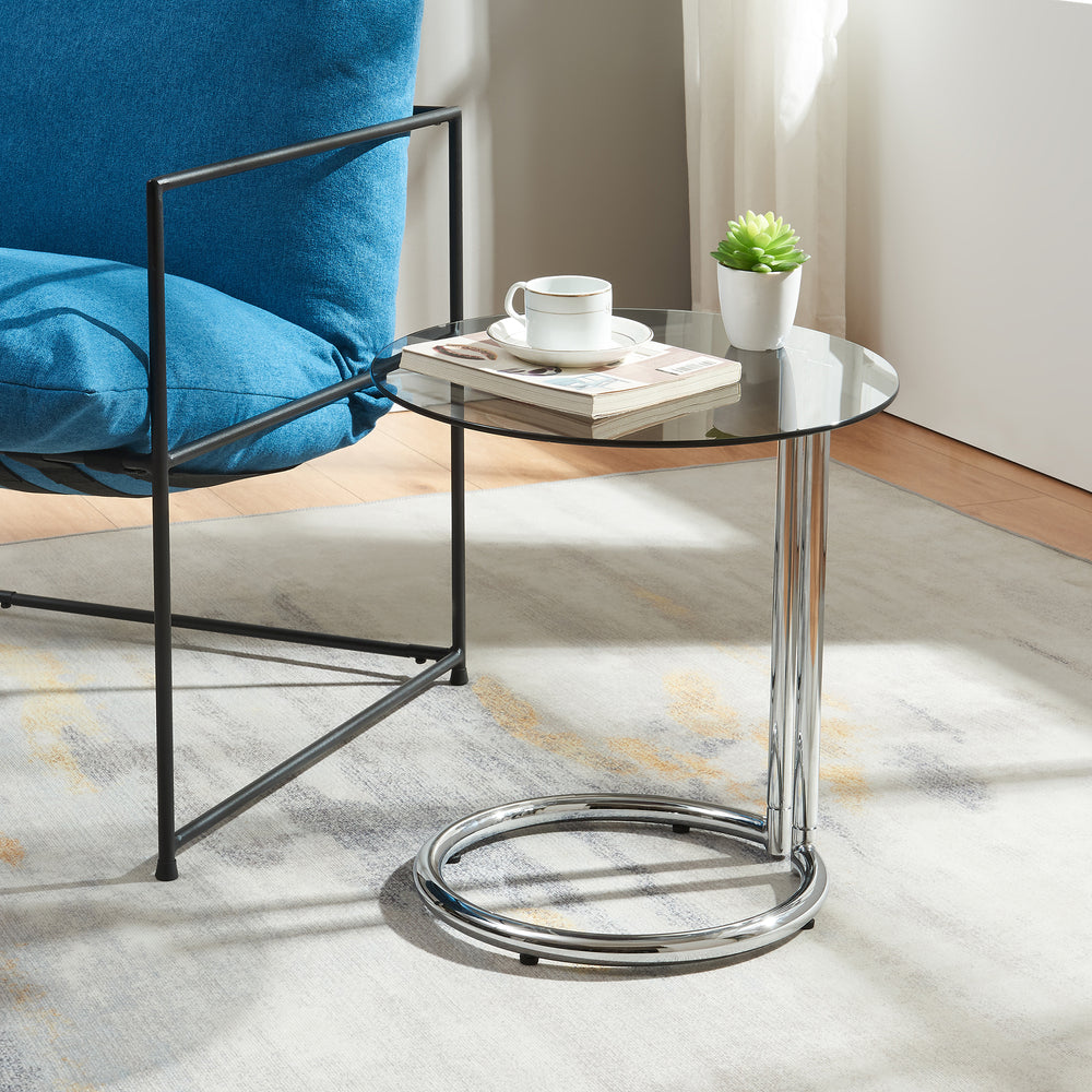 Table d'appoint Ylivieska verre trempé 46 x 45 cm [en.casa]
