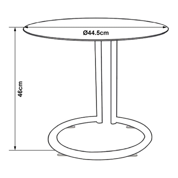 Table d'appoint Ylivieska verre trempé 46 x 45 cm [en.casa]
