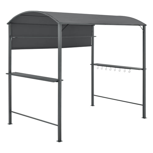 Pavillon de barbecue Pyrgos 215 x 220 x 140 cm gris foncé en.casa - premiumXL