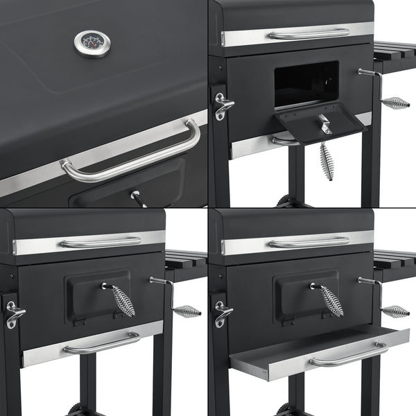 Chariot de barbecue au charbon de bois Arnad noir casa.pro