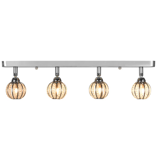 [lux.pro] plafonnier diamètre : 49cm 4xG9 avec 4 boules de cristal plafonnier moderne lampe à effets