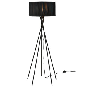 [lux.pro] lampadaire - Black Mikado - (1 x socle E27)(155 cm x Ø 48 cm) lampe sur pied lampe de plancher lampe lampe de salon noir