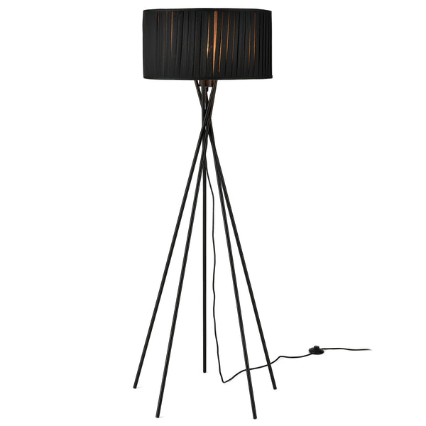 [lux.pro] lampadaire - Black Mikado - (1 x socle E27)(155 cm x Ø 48 cm) lampe sur pied lampe de plancher lampe lampe de salon noir