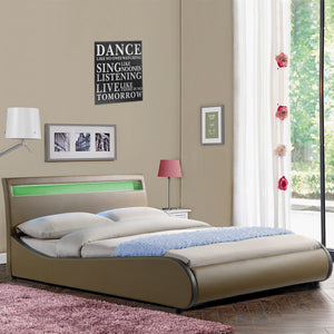 LED Polsterbed Valencia in versch. kleuren en maten [Corium] - premiumXL