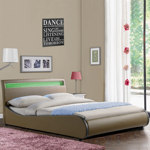 LED Polsterbed Valencia in versch. kleuren en maten [Corium] - premiumXL
