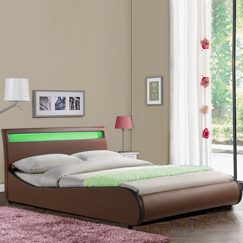 LED Polsterbed Valencia in versch. kleuren en maten [Corium] - premiumXL