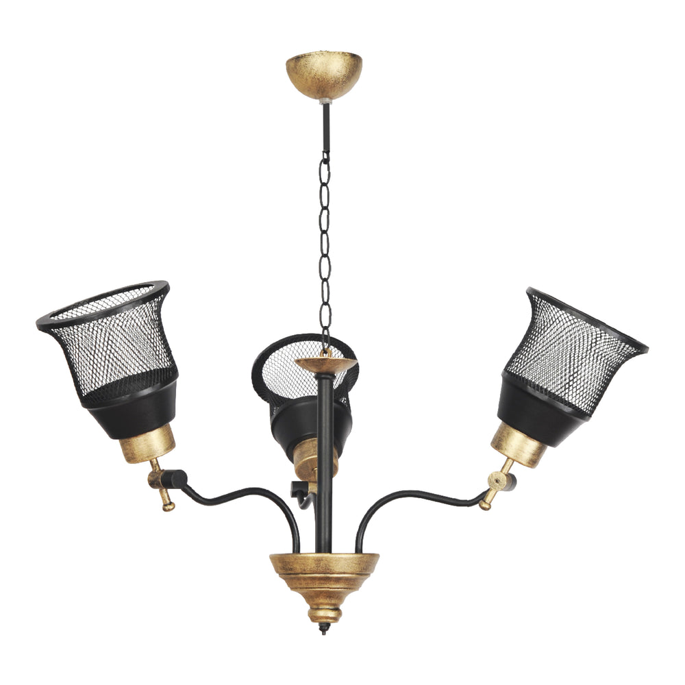 Suspension Langport E27 noir doré [lux.pro]