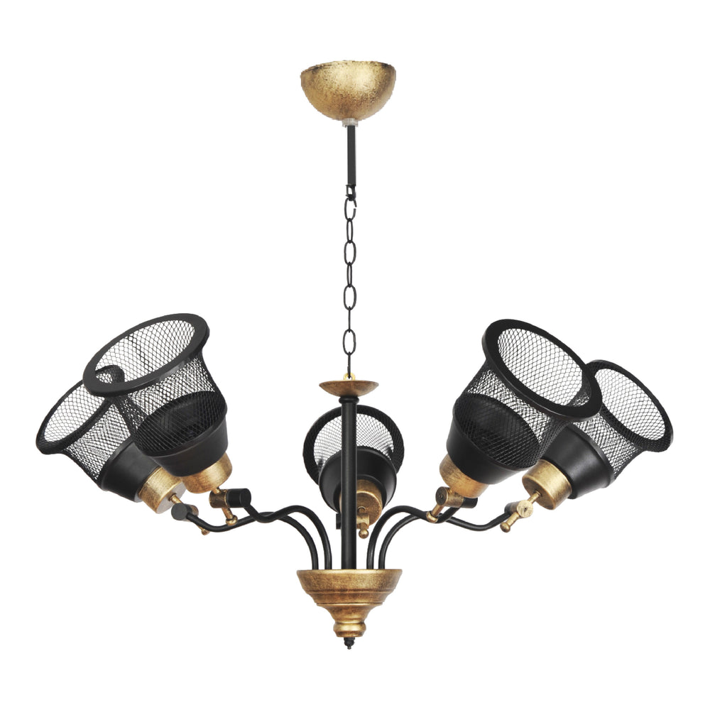 lux.pro Hanglamp Langport E27 zwart en goudkleurig - 2 varianten