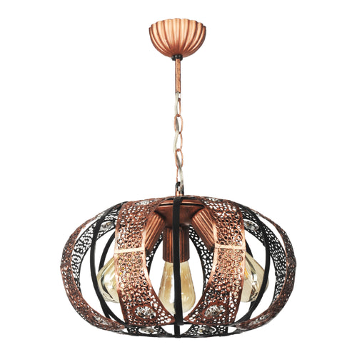 Suspension Harpenden 52 x 38 x 38 cm 3 x E27 cuivre [lux.pro]