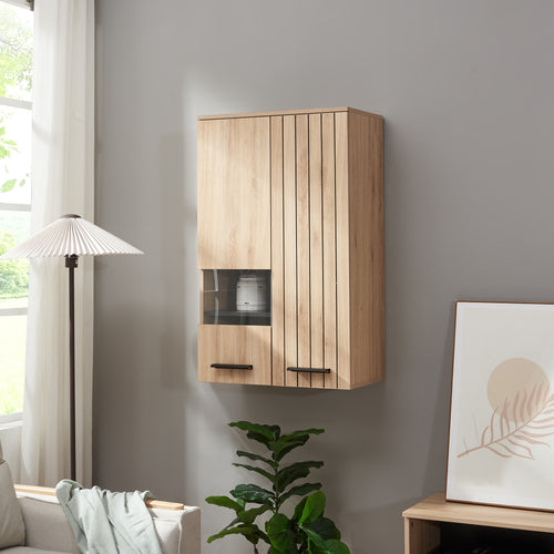Armoire murale Noppen 98x60x38 cm aspect chêne [en.casa] - premiumXL