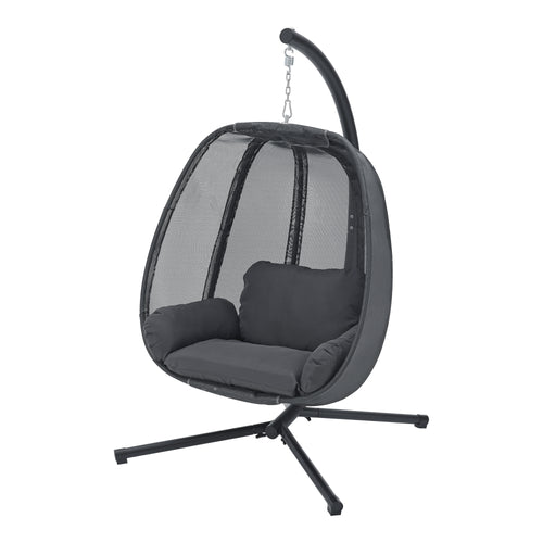 Hangstoel Abegondo met frame en kussen max. 120 kg [en.casa] - premiumXL