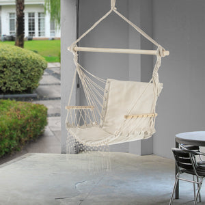 Fauteuil Suspendu à Franges Bahia Jusqu'à 150 kg 120 x 100 x 65 cm [casa.pro]