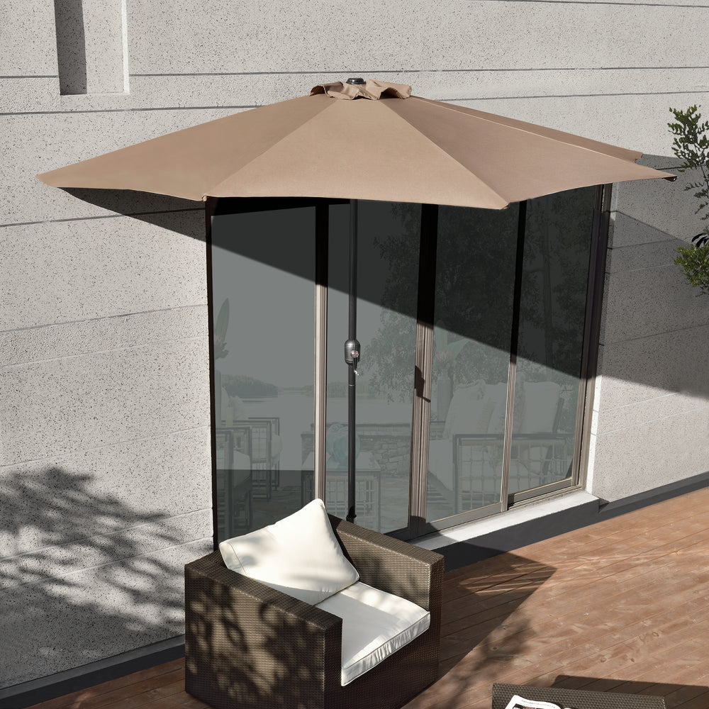 Demi-parasol Eger Ø300 demi-rond en différentes couleurs [casa.pro] - premiumXL