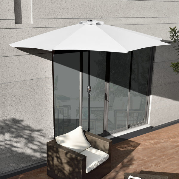 [casa.pro] Parasol halfrond voor balkons of terrassen 300x150x230 - 4 varianten