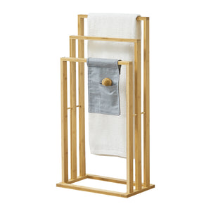 Porte-serviettes en bambou Rana 40x24x82 cm [en.casa] - premiumXL