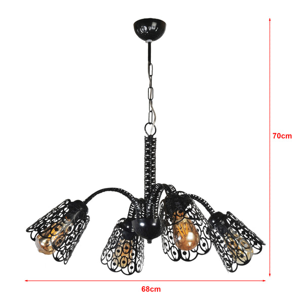 Suspension Garforth E27 noir [lux.pro]