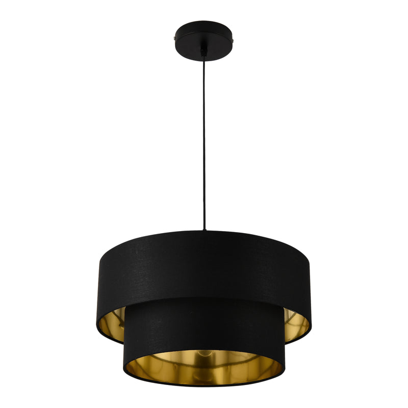 Croquis coté Suspension Lopar E27 en Métal et Textile [lux.pro]