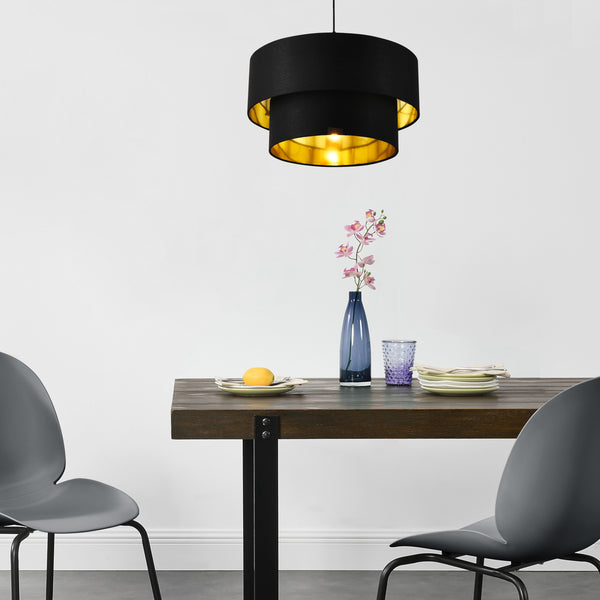 Suspension Lopar E27 en Métal et Textile [lux.pro]