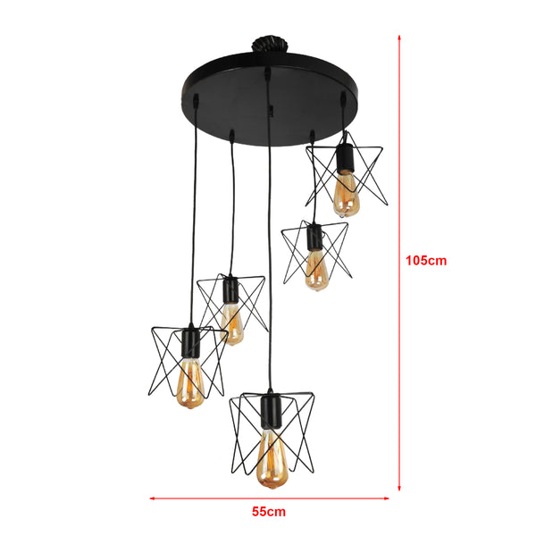 Suspension Manningtree E27 noir [lux.pro]