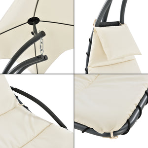 Hangmat met luifel en standaard 166x116x210 cm - 3 varianten