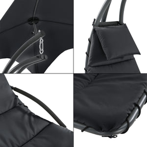 Hangmat met luifel en standaard 166x116x210 cm - 3 varianten