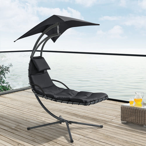 Hangmat met luifel en standaard 166x116x210 cm - 3 varianten