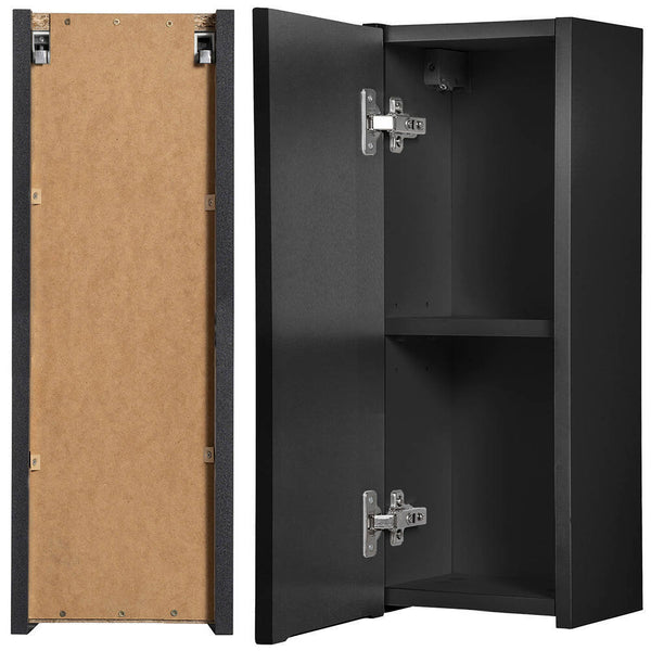 Armoire murale de salle de bain Newport noir [en.casa]