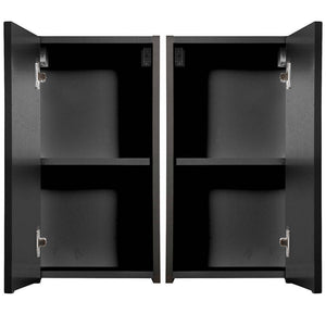 Armoire murale de salle de bain Newport noir [en.casa]