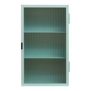 Armoire murale Zundert avec porte en verre strié 60 x 35 x 15 cm acier [en.casa]