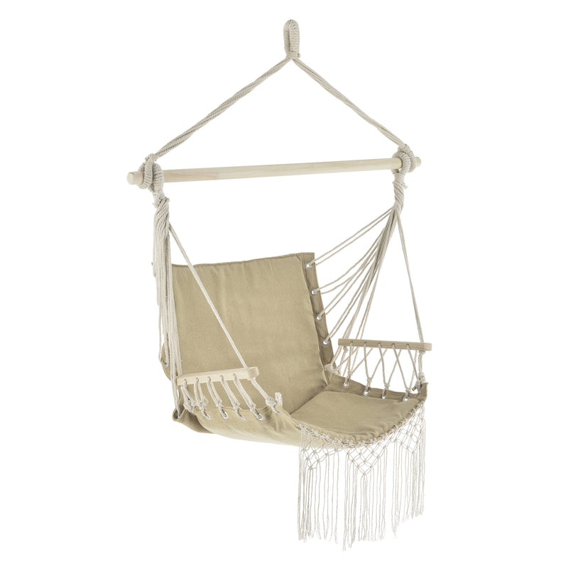Croquis coté Fauteuil Suspendu à Franges Bahia Jusqu'à 150 kg 120 x 100 x 65 cm [casa.pro]