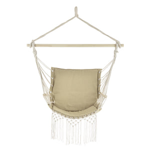 Fauteuil Suspendu à Franges Bahia Jusqu'à 150 kg 120 x 100 x 65 cm [casa.pro]
