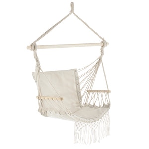 Fauteuil Suspendu à Franges Bahia Jusqu'à 150 kg 120 x 100 x 65 cm [casa.pro]