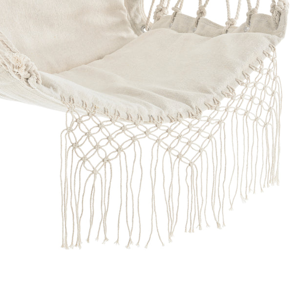Fauteuil Suspendu à Franges Bahia Jusqu'à 150 kg 120 x 100 x 65 cm [casa.pro]