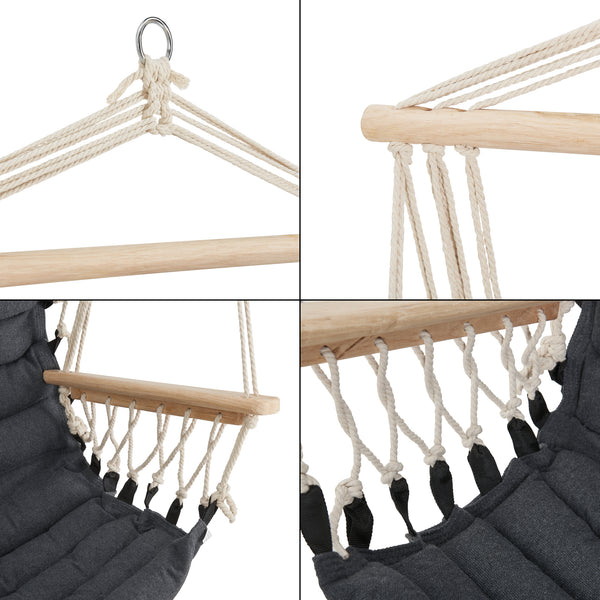 [en.casa] Katoenen hangstoel Bariloche max 100 kg - 2 varianten