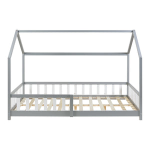 Kinderbed Hesel huisbed met uitvalbeveiliging [en.casa]