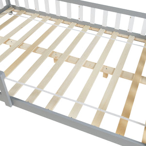 Kinderbed Hesel huisbed met uitvalbeveiliging [en.casa]