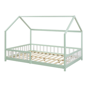 Kinderbed Hesel huisbed met uitvalbeveiliging [en.casa]