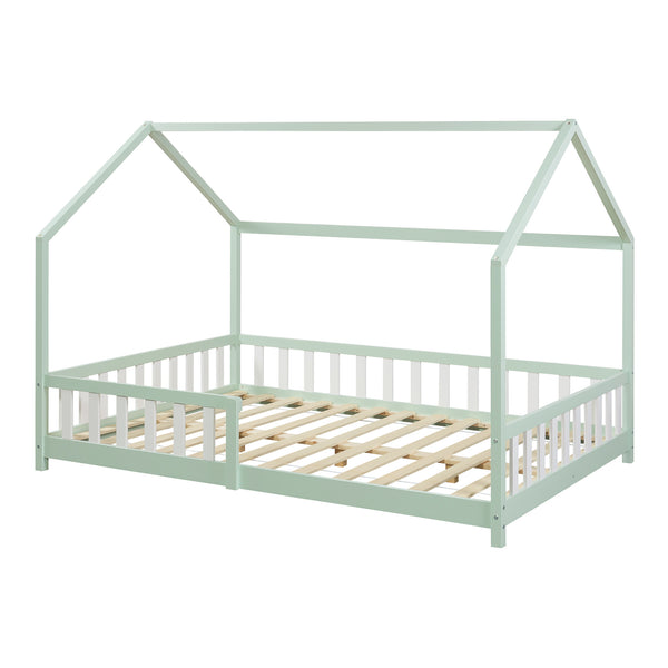 Kinderbed Hesel huisbed met uitvalbeveiliging [en.casa]