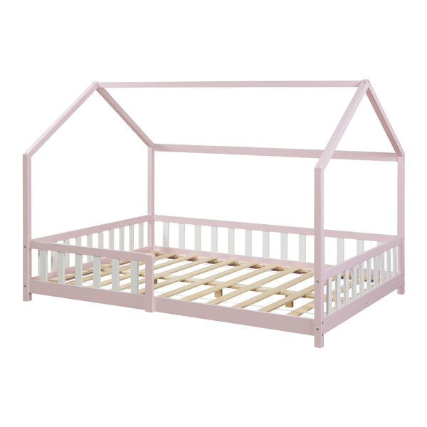 Kinderbed Hesel huisbed met uitvalbeveiliging [en.casa]