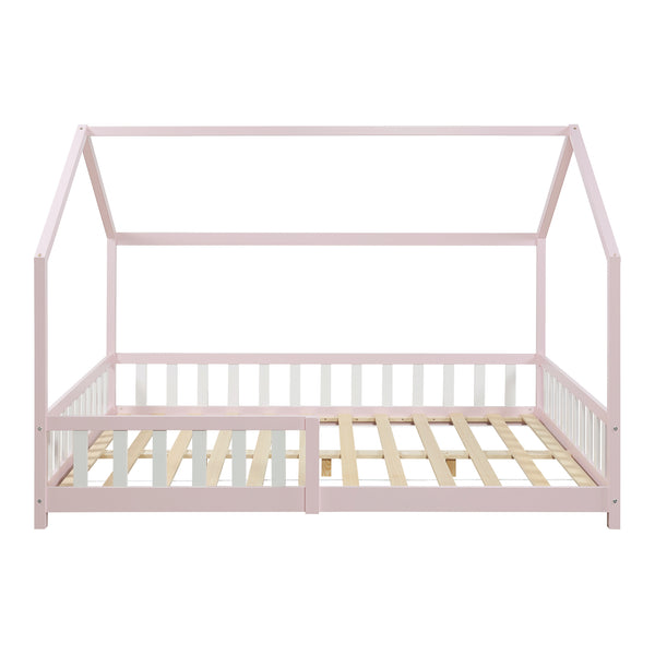 Kinderbed Hesel huisbed met uitvalbeveiliging [en.casa]