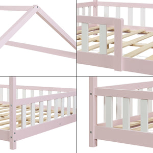 Kinderbed Hesel huisbed met uitvalbeveiliging [en.casa]