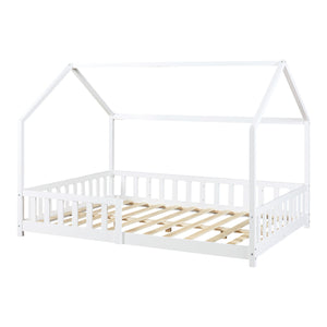 Kinderbed Hesel huisbed met uitvalbeveiliging [en.casa]